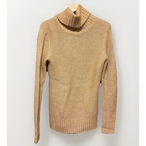 Banana Republic Women’s Textured Turtleneck Pullover Sweater Size S Tan